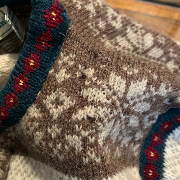 Vintage LL Bean Sweater Pure Wool Needs Repair 1980s LLBean Small S Women - Picture 2 of 13